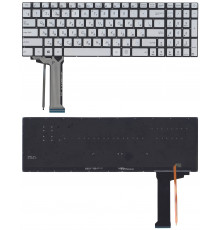 Клавиатура для ноутбука Asus N551 серая с подсветкой