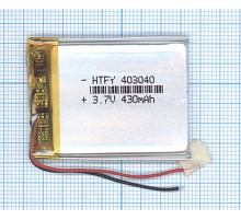 Аккумулятор Li-Pol (батарея) 4*30*40мм 2pin 3.7V/430mAh