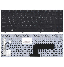 Клавиатура для ноутбука DNS Pegatron B14Y, Clevo W740  черная с рамкой