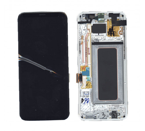 Дисплей для Samsung Galaxy S8 Plus SM-G955F черный c серебристой рамкой 
