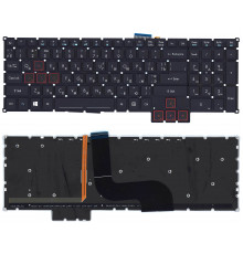 Клавиатура для ноутбука Acer Predator 15 G9-591 черная с подсветкой