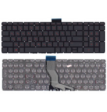 Клавиатура для ноутбука HP Pavilion 15-ab 15-ab000 15z-ab100 черная с красной подсветкой