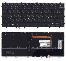 Клавиатура для ноутбука Dell Precision 5510 черная с подсветкой