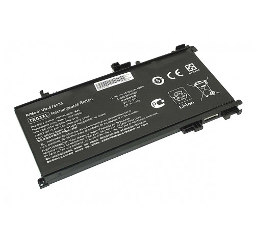 Аккумуляторная батарея для ноутбука HP TPN-Q173 (TE03-3S1P) 11.55V 3500mAh OEM черная