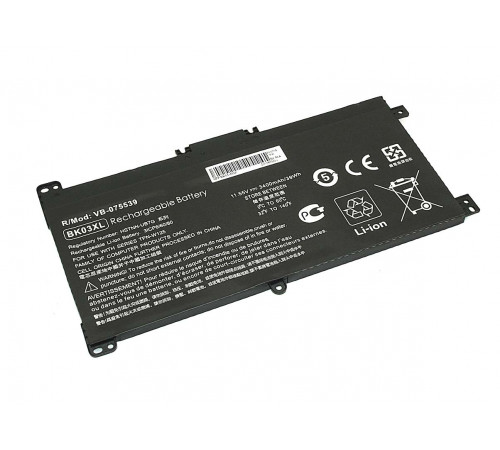 Аккумуляторная батарея для ноутбука HP Pavilion X360 (BK03-3S1P) 11.55V 3400mAh OEM черная