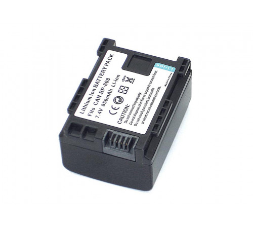 Аккумуляторная батарея для видеокамеры Canon LEGRIA FS10 (BP-808) 7.4V 850mAh Li-ion