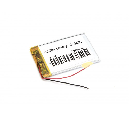 Аккумулятор Li-Pol (батарея) 2.5*34*50мм 2pin 3.7V/380mAh