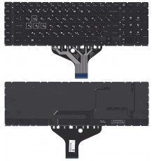 Клавиатура для ноутбука HP Omen 17-CB черная с подсветкой