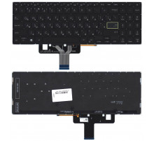 Клавиатура для ноутбука Asus S533F черная с подсветкой