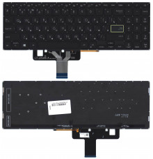 Клавиатура для ноутбука Asus S533F черная с подсветкой