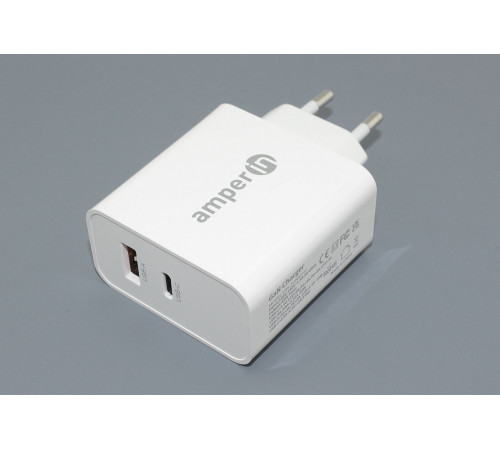 Блок питания (сетевой адаптер) Amperin USB-C (YDS-TC065-011PK) 65W, white
