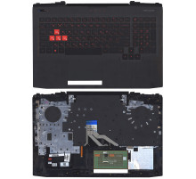 Клавиатура для ноутбука HP Omen 15-CE черная с подсветкой, Топкейс