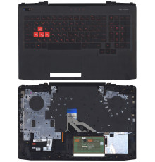 Клавиатура для ноутбука HP Omen 15-CE черная с подсветкой, Топкейс