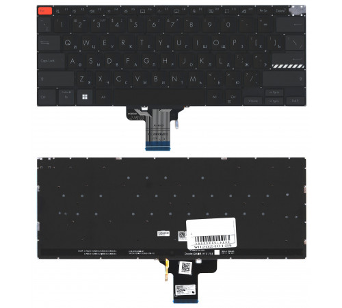 Клавиатура для ноутбука Asus Vivobook Pro 14 X3400 черная с подсветкой