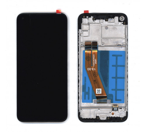 Дисплей (модуль) для Samsung Galaxy A11 SM-A115 в сборе с тачскрином и рамкой (N,G ver.) черный