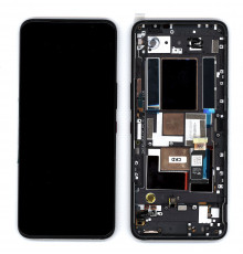 Дисплей для Asus ROG Phone 5s Pro ZS676KS черный с рамкой 90AI0091-R20020