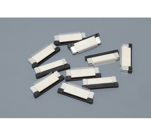 Разъем FPC  Half Coverage Bottom Contact 0.5K-BX-20PWB 20 pin высота 2мм шаг 0,5мм 10 шт