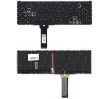 Клавиатура для ноутбука Acer Nitro 5 AN515-54 черная с RGB подсветкой