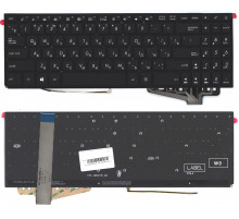 Клавиатура для ноутбука Asus FX570 черная с белой подсветкой
