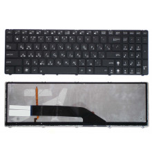 Клавиатура для ноутбука Asus K50 K60 K70 черная с подсветкой 