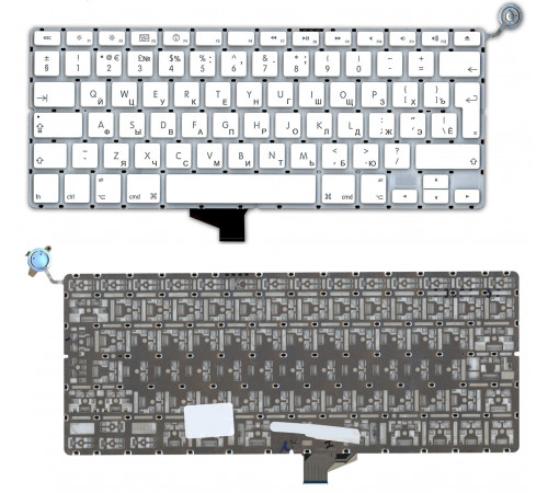 Клавиатура для ноутбука MacBook A1342 белая 13,3