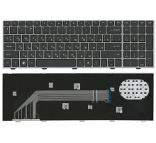Клавиатура для ноутбука HP ProBook 4540S 4545S черная с серой рамкой