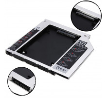 Переходник дополнительного HDD кредл в отсек CD/DVD SATA 12.7 mm